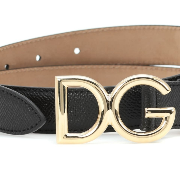 ⭐DOLCE & GABBANA DG BLACK LOGO BELT NEW 75CM⭐ - Picture 5 of 13